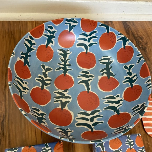 Lot of Threshold large serving bowl, napkins, drink coasters - Picture 3 of 9